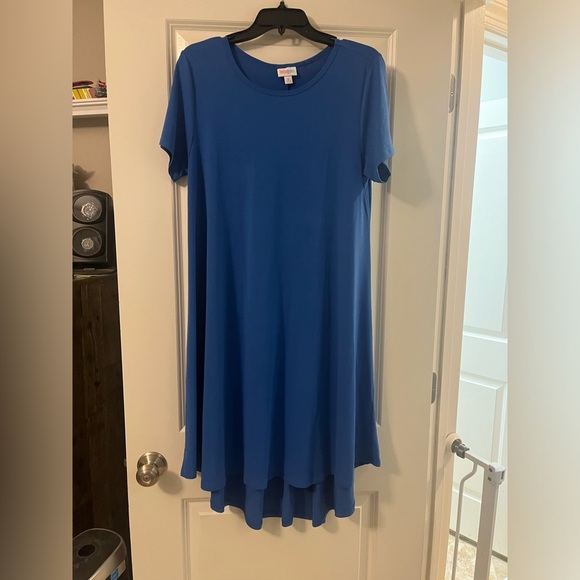 Blue Lularoe Carly Dress - Picture 1 of 4